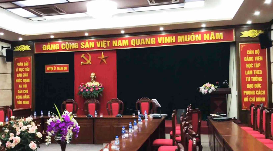 Hệ thống âm thanh hội thảo cho Huyện Ủy Thanh Oai, Hà Nội